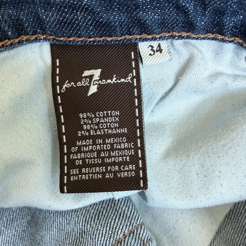 7 For All Mankind Womens Bootcut Jeans Dark Wash Blue Size 34 RTA520080U - Picture 8 of 10